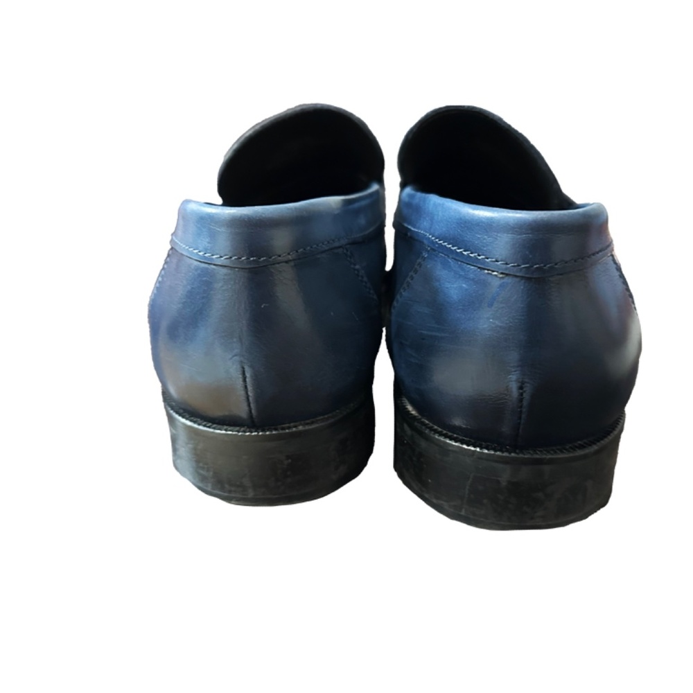 Bruno Magli Hudson Blue Leather Penny Loafers – Made in Italy – - Picture 6 of 8
